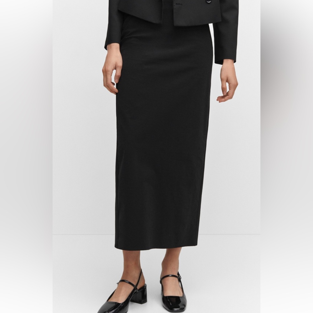 Mango Black Pencil Skirt